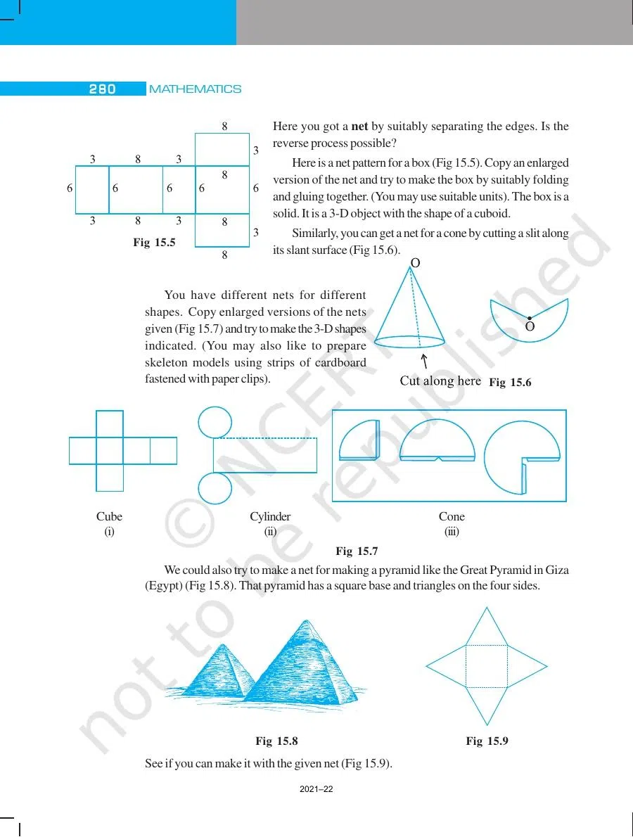 Class 7 Maths Visualising Solid Shapes Chapter 15