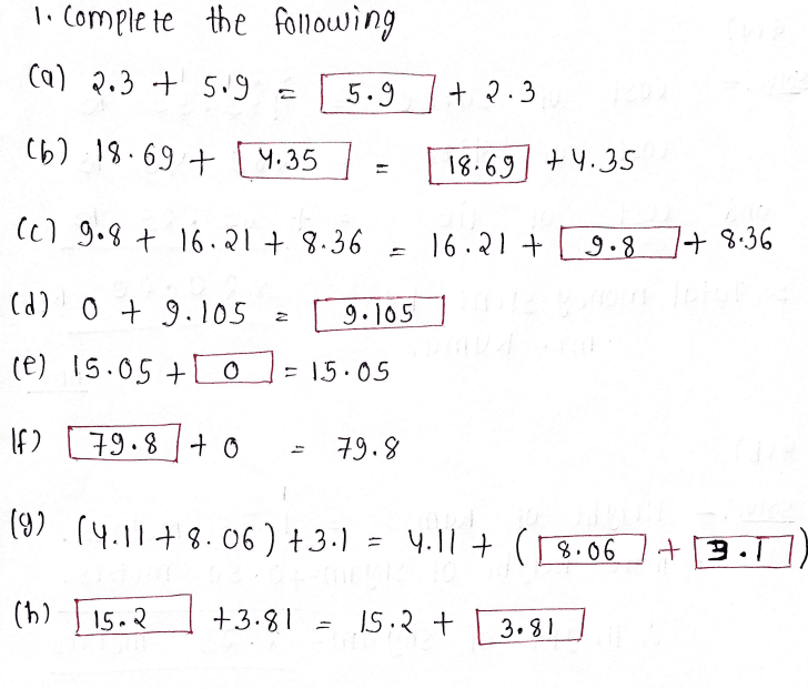 Chapter 6 | Addition and Subtraction of Decimal Numbers | Class-5 DAV Primary Mathematics