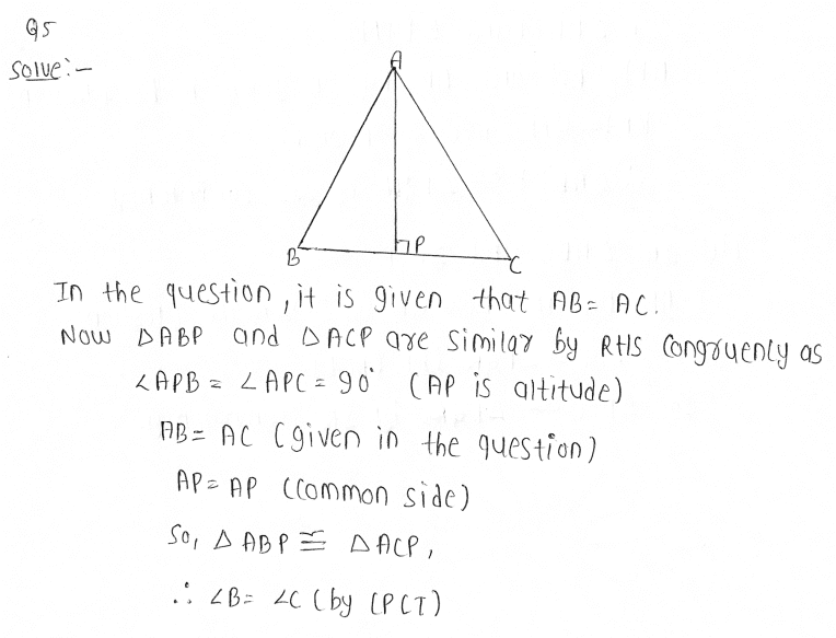 Exercise 7.3 Class 9 Chapter 7 Maths Solutions Triangles
