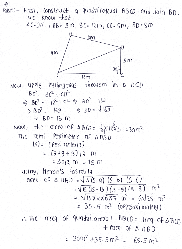 NCERT Solutions | Class 9 Maths Chapter 12 Heron's Formula