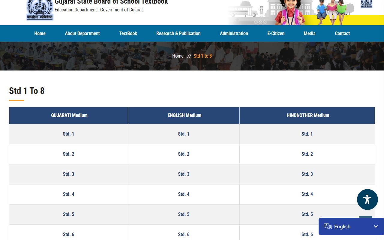 Gujarat Board Textbooks PDF 2026-27: GSEB Books Std 1 to 12 Download GSSTB Std 1 to 8 textbooks page