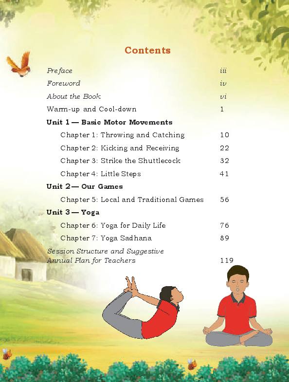 CG Board Class 4 Books PDF Download (2026-27 English & Hindi Medium) Contents page of Khel Yoga (рдЦреЗрд▓ рдПрд╡рдВ рдпреЛрдЧ), CG Board Class 4 textbook 2026-27