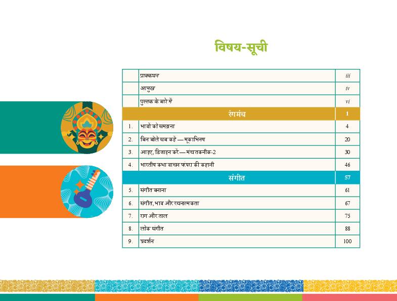 CG Board Class 7 Books PDF Download (2026-27 English & Hindi Medium) Contents page of Kriti (рдХреГрддрд┐: рдХрд▓рд╛ рд╢рд┐рдХреНрд╖рд╛), CG Board Class 7 textbook 2026-27