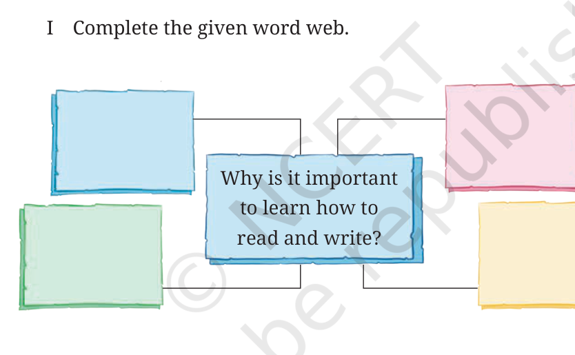 NCERT Solutions Class 9 English Kaveri Chapter 1: How I Taught My Grandmother to Read & Bharat Our Land PDF (2026-27) NCERT Class 9 Kaveri Chapter 1 Word Web: Why is it important to learn how to read and write