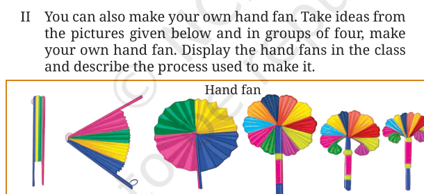 NCERT Class 9 English Kaveri Chapter 3 Hand Fan Craft Ideas