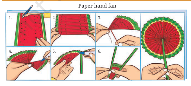NCERT Class 9 English Kaveri Chapter 3 Step-by-Step Instructions to Make a Paper Hand Fan